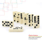 ERLLE - enhanced Double 6 Dominoes Set  Classic Domino Game with Vinyl Case  Tiles for mature-themeds & Kids  Mexican Train & Family Game Night