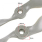 Uxcell Rc Propellers Cw 8X6 Inch 2-Vane For Airplane Nylon Gray 2Pcs With Adapter Rings