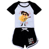 Hecendolame Short Sleeve cute Costume Princess suit Kids Children Girls T-shirt and Shorts Outfit Sets Black to 15-16years