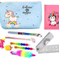 Neel 10 Piece Unicorn Stationery Set: Unicorn Big Size Stationery Organizer With Diary, Pens, Pencils, Eraser, Scale & More  Ki