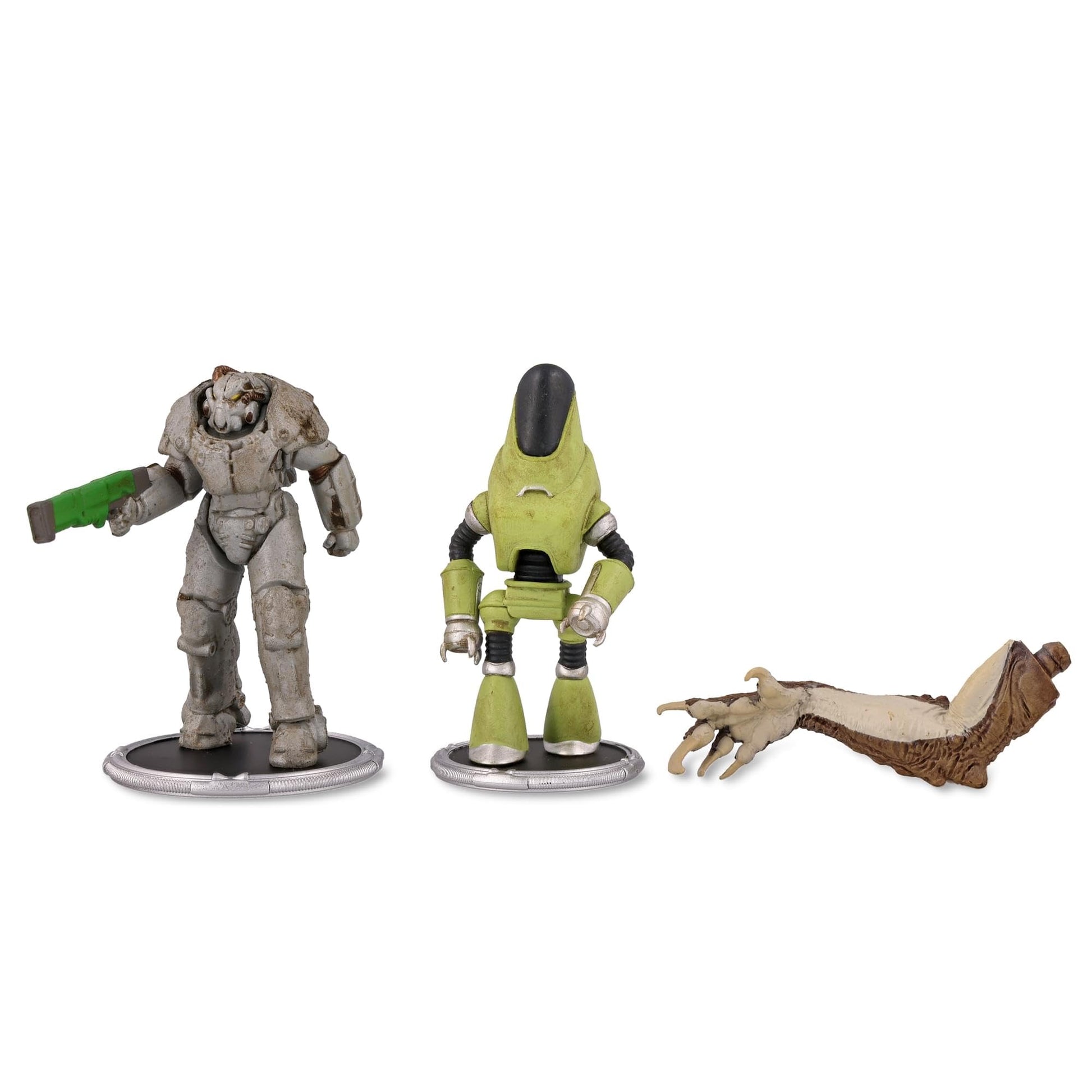 Toynk Fallout X01 Power protective covering and Protectron 3-Inch Mini Figure Set 2-Pack for mature-themeds | Includes Build-A-Figure Deathclaw Piece