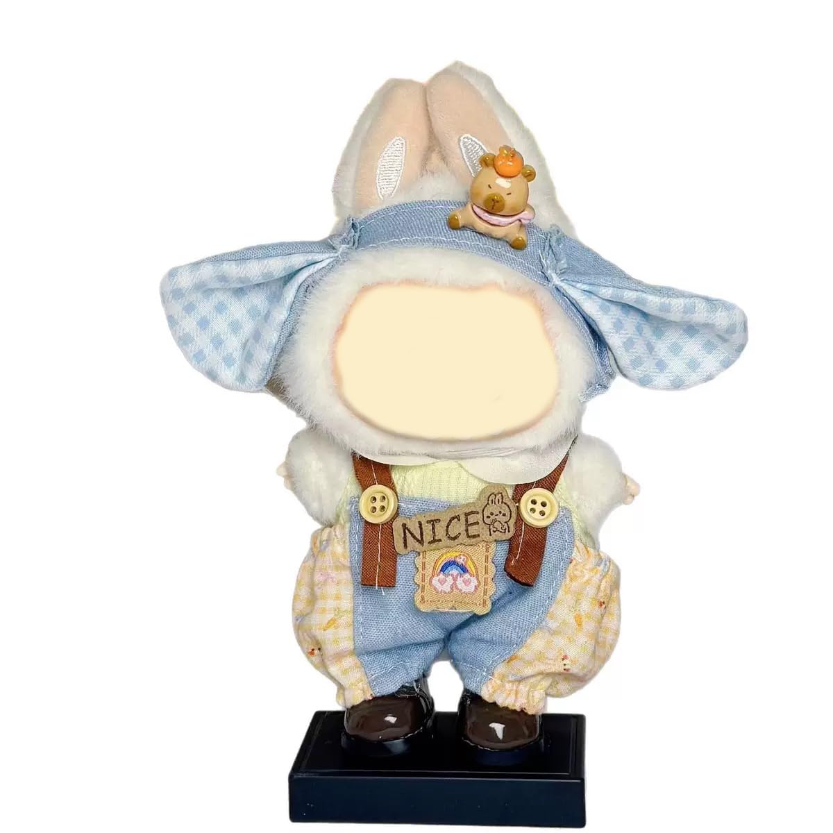 Clothes for Doll Accessories  Handcrafted 15cm-17cm for La bu Doll  enhanced Knitted Sweater for Dolls Outfit with Accessories  Cute Clothes for Dolls Dress up Unique Style(Blue)