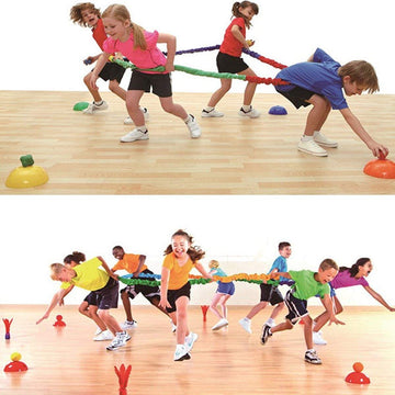 18Ft Elastic Fleece Cooperative Stretchy Band Integrations Dynamic Movement Exercise Latex Creative Prop For Group Activities Special Needs Large Motor Coordination