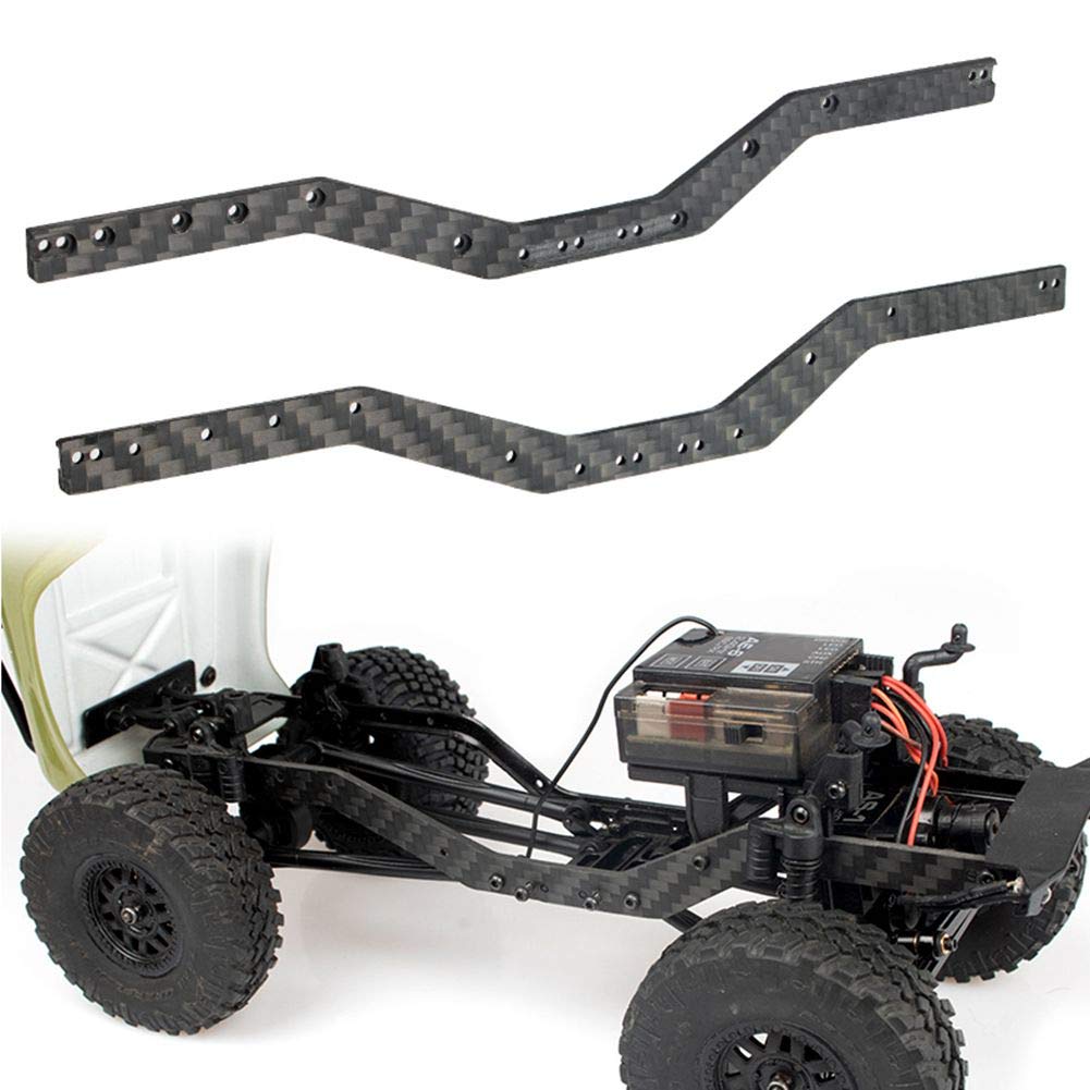 RC-Hub 2Pcs Carbon Fiber SCX24 Frame Rails Left and Right Frame Chassis for 1/24 Axial SCX24 AXI90081 RC Crawler