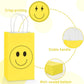 16Pcs Smile Face Gift Paper Bags Smile Face Party Supplies Preppy Party Favors Bags Yellow Smile Face Party Goodie Bags Preppy Party Decor Party Decorations For Bachelorette Birthday Baby Shower