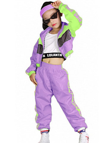 Lolanta Cute Sports Outfits Girls Street Dance Clothing Set, Hip Hop Modern Jazz Team Performance Costume, Girls Dance Wear Sets