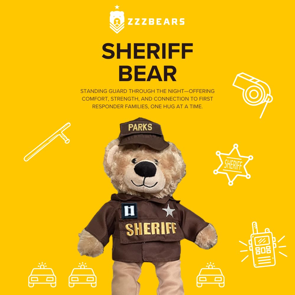 ZZZ Bears Personalized Sheriff Teddy Bear, Thoughtful Gift for Sheriffs, Spouses & Kids