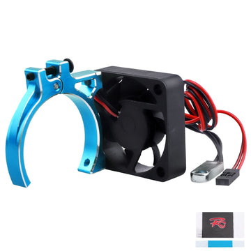 CrazyHobby RC Motor Cooling Fan with Thermal Sensor Aluminum Clamp Heatsink fit 4268 4274 Brushless Motor for 1/8 1/10 Truck Bug