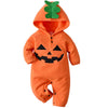 Acehcear Baby Pumpkin Costume Baby Halloween Costumes Kids Hooded Romper Orange Onesie Unisex 3-6 Months