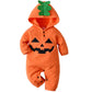 Acehcear Baby Pumpkin Costume Baby Halloween Costumes Kids Hooded Romper Orange Onesie Unisex 6-9 Months