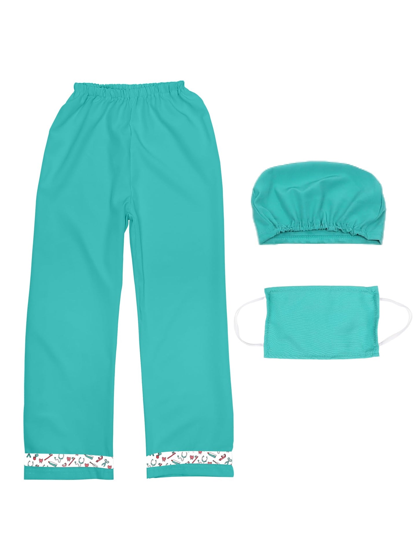 Anphile Dentist Costume For Kids, Kids Dentist Costume Play Set, Dress Up Costume For Halloween Career Day, 3-6 Years Old, Green