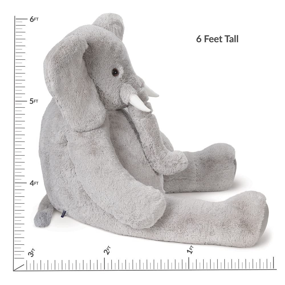 Vermont Teddy Bear Giant Stuffed Elephant - Large Stuffed Elephant, 6 Foot, 6 Ft, 72''