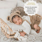 BEBE BASK Large enhanced Rattan Doll Bed 20 x 12 x 10- Handcrafted & Award-Winning - Sized for 18-Inch Dolls - Fits American Girl & Our Generation - Luxe Mattress - Baby Photoshoot Props (Large)