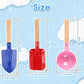 UMUACCAN 6 Piece Kids Beach Tools,Children Beach Sand Toys, Made of Metal with Sturdy Wooden Handle,Safe Beach Gardening Set,Spo