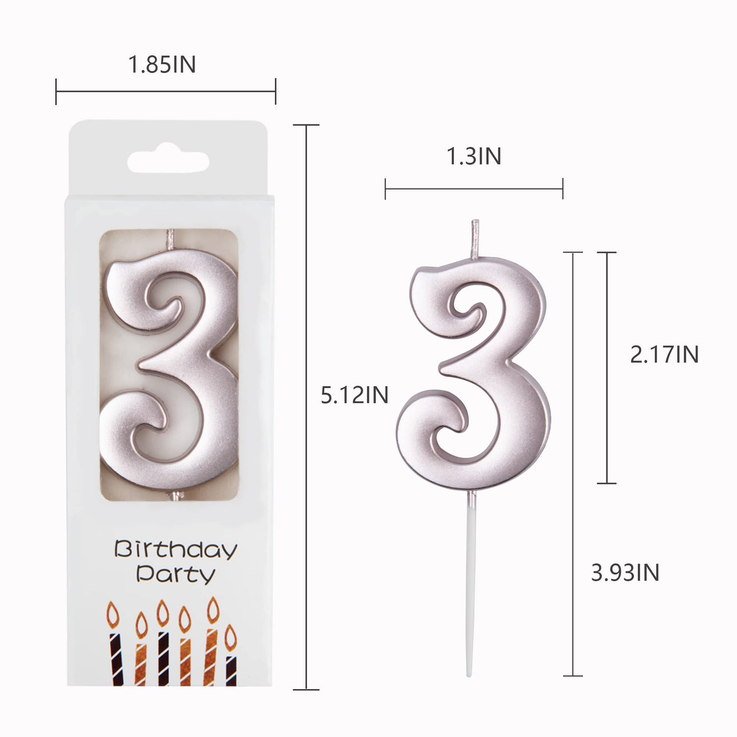 PHD CAKE 10-Count 0-9 Rose Gold Number Birthday Candles, Number One Birthday, Rose Gold Number Candles, Party Celebration, Baby