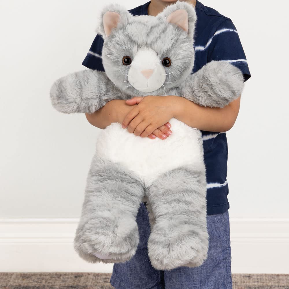 Vermont Teddy Bear Stuffed Kitten - Plush Gray 18" Cat Toy, Model ABFW18006A