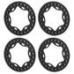RCLIONS 4pcs 2.2inch RC Beadlock Wheel Rim Replacement Ring Aluminum Metal for 1/10 RC Crawler Car 2.2'' Wheels (Black)