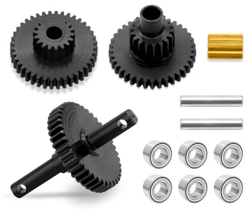 OGRC Metal Steel 16.6:1 High Range Transmission Gear Set Gearbox Gears with 11 Tooth Motor Pinion for TRX4M 1/18 RC Crawler Car