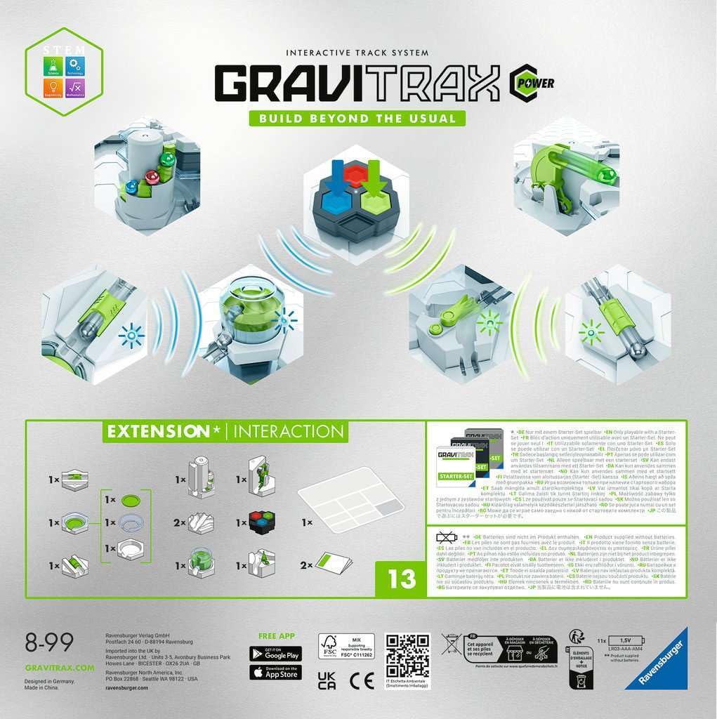 Ravensburger GraviTrax Power Extension | STEM Marble Run & Maze Game | Interactive Track System | Model 26188 | For Kids Age 8+