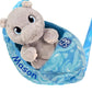 The Trendy Turtle Personalized Hippopotomus Swaddle Baby - Stuffed Animal Keepspirit-inspired flavor and Pouch with Custom Name - 9.5 Inch