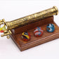 Brass Large Marble Scope Kaleidoscope With Four Interchangeable Glass Marble Solid Ached Brass Surface Kaleidoscope With Hardwoo