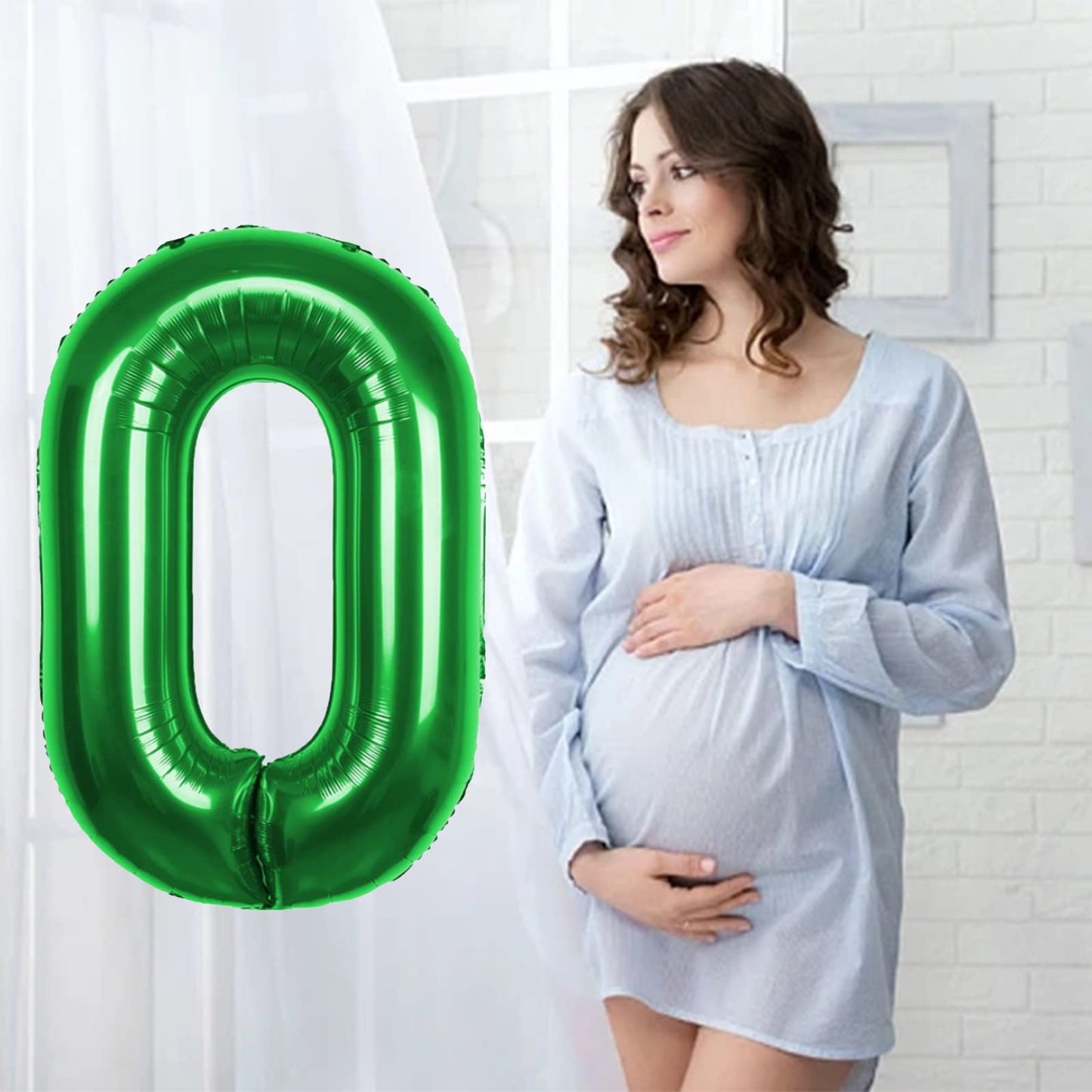 40 Inch Giant Green Number 20 Balloon, Helium Mylar Foil Number Balloons For Birthday Party, 20Th Birthday Decorations For Kids