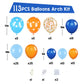 Paready Blue And Orange Balloon Arch Kit, 113Pcs Royal Blue And Orange Balloon Garland Light Blue And Orange Polka Dot Party Bal