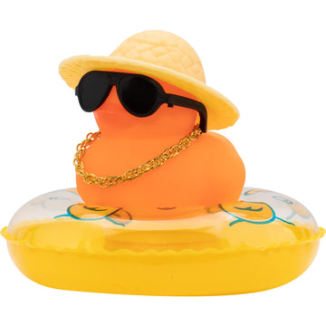 Wonuu Car Accessories Rubber Ducks Dashboard Decorations Rubber Duck Pink Accessories Dashboard Duck Car Decorations Car Ducks For Dashboard Car Duck Car Dashboard Decorations, Bgorange-Strawhatyellow