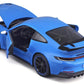 Maisto - 1/18 Scale Model Compatible With Porsche 911 Gt3 2022 Die-Cast Scale Model Sports Car Miniature (Blue)