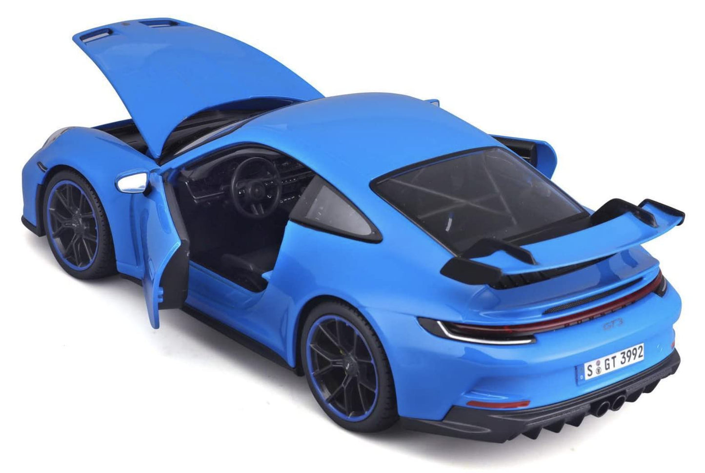 Maisto - 1/18 Scale Model Compatible With Porsche 911 Gt3 2022 Die-Cast Scale Model Sports Car Miniature (Blue)