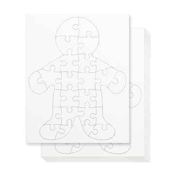 Hygloss Products 100 Blank Person-Shaped Puzzles – 8.5 X 10.5 Inches – Ideal For All-About-Me Activities – Write, Draw, And Decorate – 26 Pieces Each