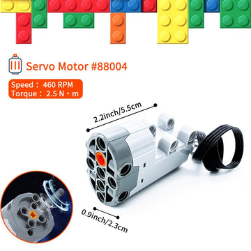 Technic Power-Functions Servo-Motor 88004 (2 Pcs) Compatible With Lego-Motor Moc Technic-Parts