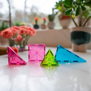 Magna-Tiles Color Shop Floral 20-Piece Magnetic Construction Set, The Original Magnetic Building Brand