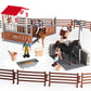 Rcomg Horse Stable Figurines Playset, 31 Pieces Horse Club With Horse Wash Area And Fence Figures, Barn Horse Toys Gift For Girls And Boys 3 4 5 6 7 8