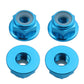 HobbyPark 12mm Aluminum Wheel Hex Drive Hub Adaptor (4P) & M4 Locknut (4P) RC Model Car Parts Blue