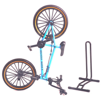 Ailejia Mini Diecast Finger Bike Extreme Sports Toy Bmx Finger Bicycle Toys Game Set For Kids And Adults, Metal Bike Model Collections Decoration Cool Boy Toy (Bmx Blue)