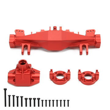 RCAWD Front Axle Housing Cover Case Set LOS242031 for Losi 1/8 LMT Red