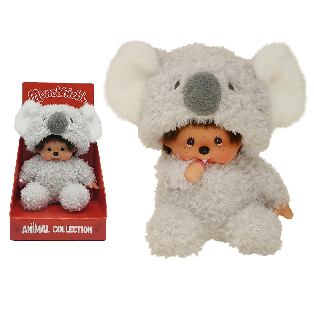 BANDAI Monchhichi Koala Plush Toy - Soft 20 cm for Ages 2+ - Iconic 80s Design - Model SE245772