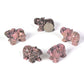Justinstones Carved Natural Matrix Rhodonite Gemstone Elephant Healing Guardian Statue Figurine Crafts 2 Inch