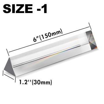 Young4Us 2 Pack 6-Inch Crystal Optical Glass Triangular Prism For Photography, Kids, Science, Teaching Light Spectrum, Physics A