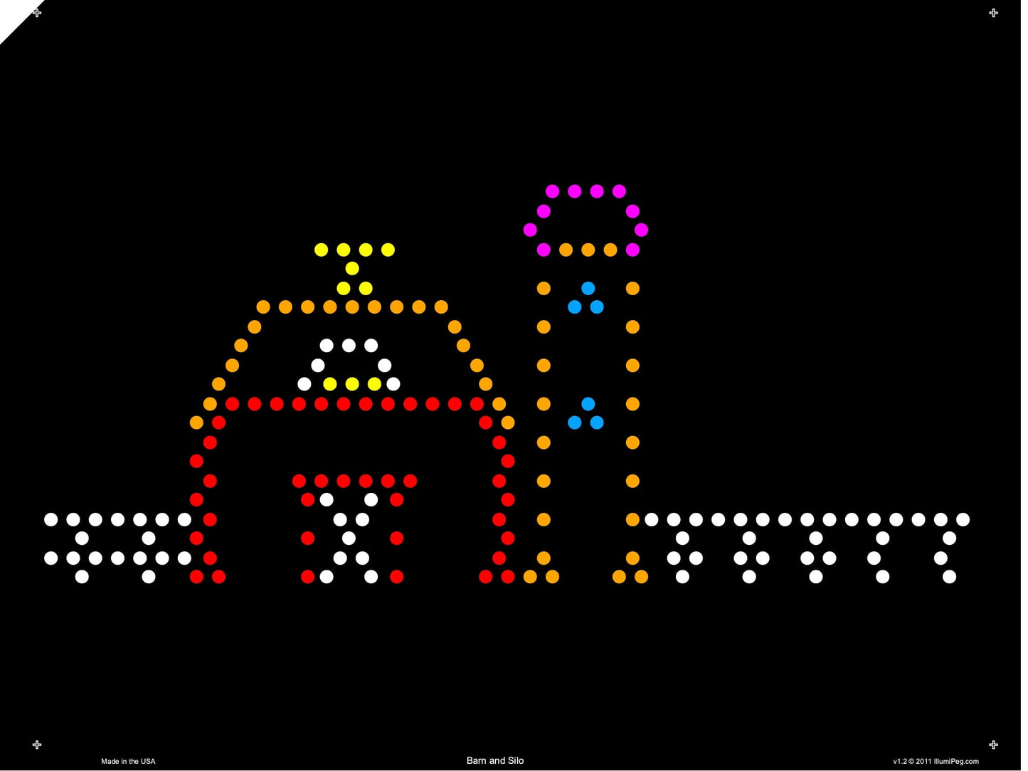 IllumiPeg Farm Refill templates for pre-1994 Original Lite Brite (10 Sheets, 9x12)