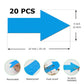 Arrow Floor Sticker Blue 10''  5'' Directional Floor Decal Self-Adhesive Removable Waterproof Arrow Vinyl Sign 20 Pcs