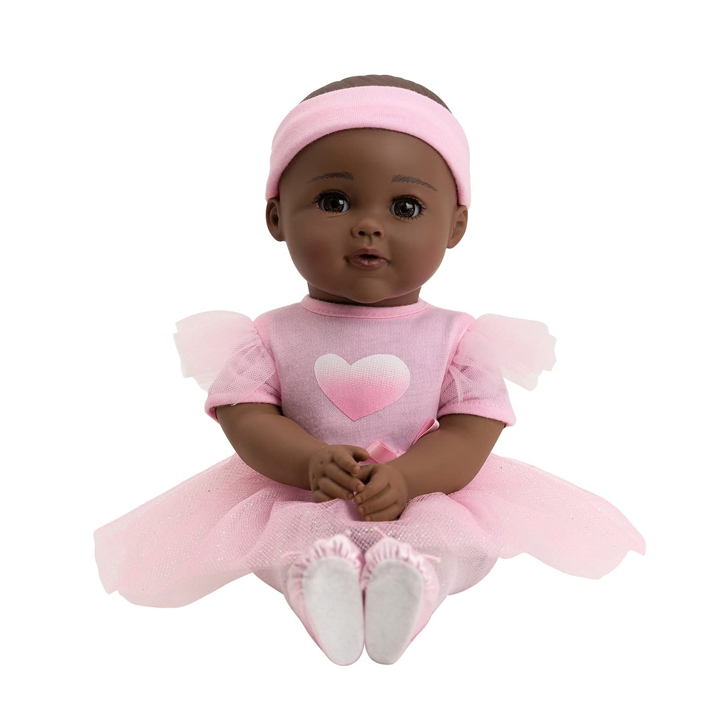 Adora Enchanting Baby Ballerina Collection, 13-Inch African-American Baby Doll Set With Pink Dress, Headband And Ballerina Shoes For Nurturing Pretend Play - Juliet