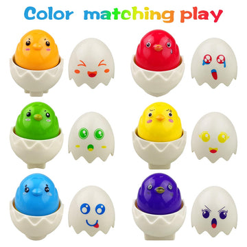 Pinkiwine Easter Hide & Squeak Eggs Montessori Sorting & Matching Learning Toys For Toddlers Kids Boys Girls Easter Basket Stuff