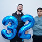 IWERP Navy Blue Number 30 Balloon, 40 Inch Foil Mylar, 30th Birthday Decorations for Men & Women
