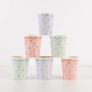 Meri Meri Star Pattern Cups (Pack of 8)