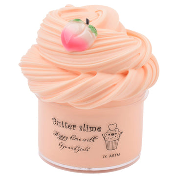 Peach Butter Slime 7Oz Butter Slime For Kids Party Favors, 200Ml Premade Butter Slime Christmas Toys For Boys Girls Birthday Gifts