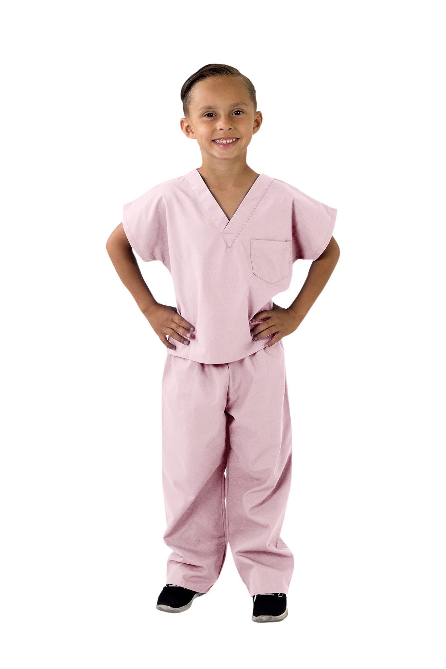 Natural Uniforms Childrens Scrub Set-Soft Touch-Role Play Costume Set (Pink, 12/14)