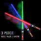 Light up Saber, Light Sabers for Kids 3 Packs 3 Colors LED Expandable Dual Light Swords Set with Sound (Motion Sensitive), Gifts