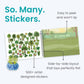 CUPKIN Sticker Book for Kids - Plants & Mushroom Theme, 500+ Stickers, 12 Scenes, 12 Coloring Pages, Ages 2-8